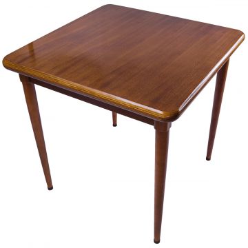 Mesa Madeira 80x80cm Cor Natural - Base 4pé 78cm - Liso