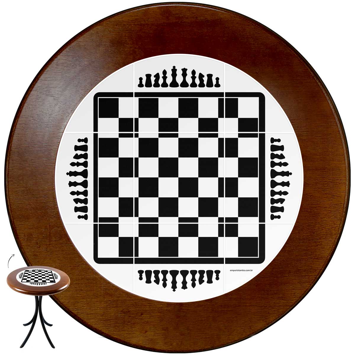 Redonda com xadrez